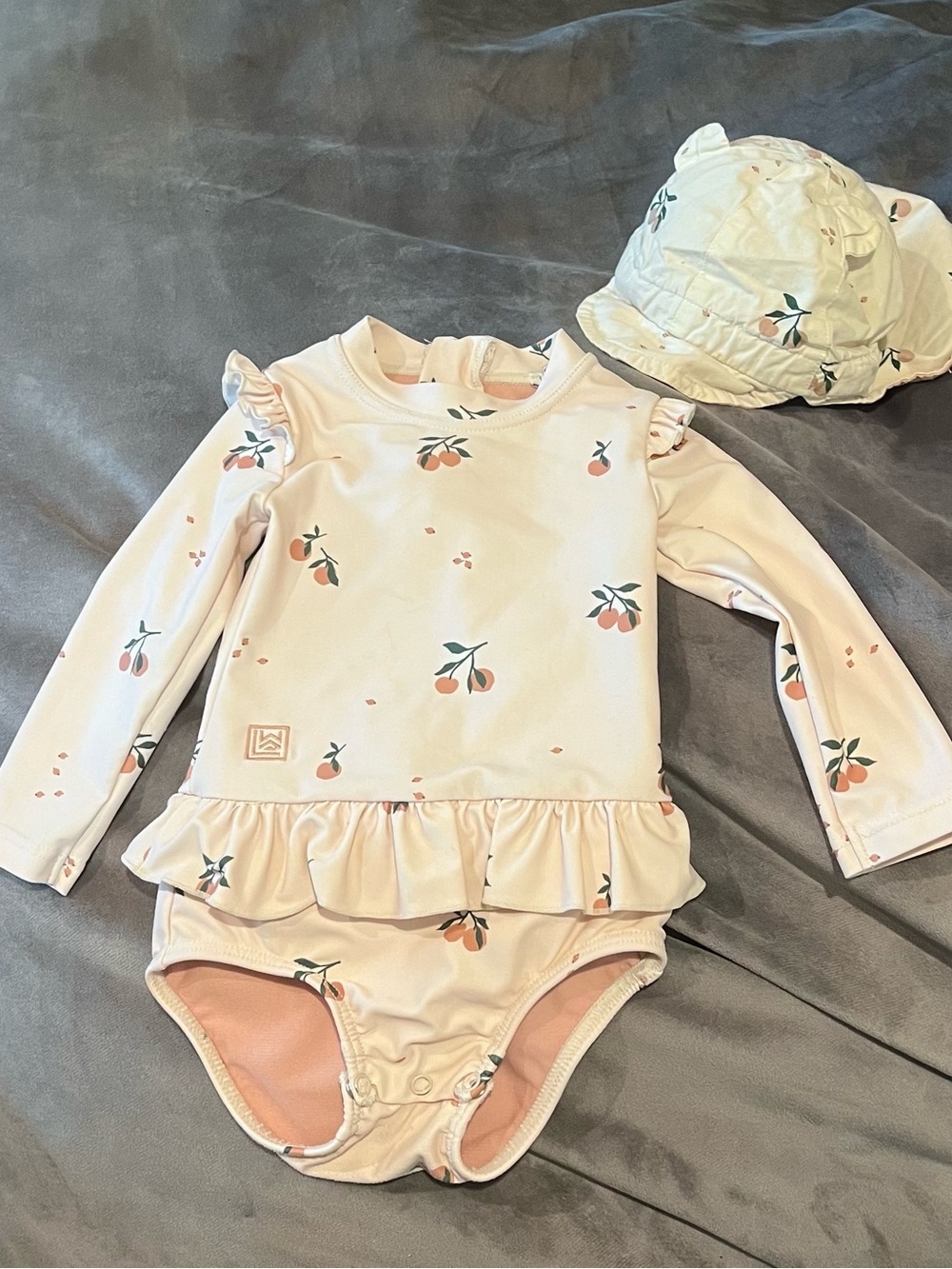 Liewood Printed Baby Swimsuit and Hat